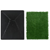 NNEVL Pet Toilet with Tray and Artificial Turf Green 63x50x7 cm WC