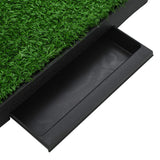 NNEVL Pet Toilet with Tray and Artificial Turf Green 63x50x7 cm WC