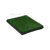 NNEVL Pet Toilet with Tray and Artificial Turf Green 63x50x7 cm WC