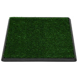 NNEVL Pet Toilet with Tray and Artificial Turf Green 64x51x3 cm WC