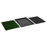 NNEVL Pet Toilet with Tray and Artificial Turf Green 64x51x3 cm WC