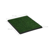 NNEVL Pet Toilet with Tray and Artificial Turf Green 64x51x3 cm WC