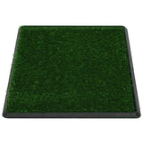 NNEVL Pet Toilets 2 Pieces with Tray and Artificial Turf Green 76x51x3 cm WC