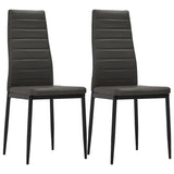 NNEVL Dining Chairs 2 pcs Grey Faux Leather