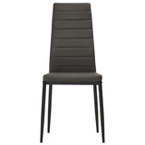 NNEVL Dining Chairs 2 pcs Grey Faux Leather