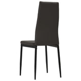 NNEVL Dining Chairs 2 pcs Grey Faux Leather