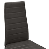 NNEVL Dining Chairs 2 pcs Grey Faux Leather