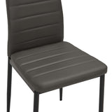 NNEVL Dining Chairs 2 pcs Grey Faux Leather