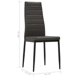 NNEVL Dining Chairs 2 pcs Grey Faux Leather