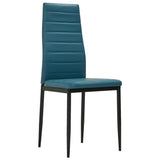 NNEVL Dining Chairs 2 pcs Sea Blue Faux Leather
