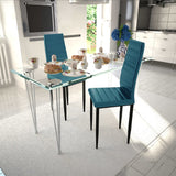 NNEVL Dining Chairs 2 pcs Sea Blue Faux Leather
