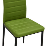 NNEVL Dining Chairs 2 pcs Lime Green Faux Leather