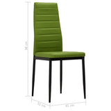 NNEVL Dining Chairs 2 pcs Lime Green Faux Leather