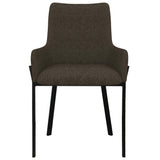 NNEVL Dining Chairs 2 pcs Brown Fabric