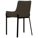 NNEVL Dining Chairs 2 pcs Brown Fabric