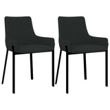 NNEVL Dining Chairs 2 pcs Black Fabric