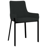 NNEVL Dining Chairs 2 pcs Black Fabric