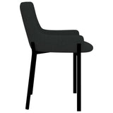 NNEVL Dining Chairs 2 pcs Black Fabric