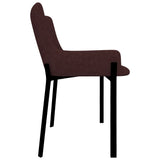 NNEVL Dining Chairs 2 pcs Wine Fabric
