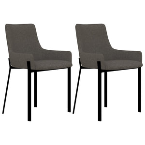 NNEVL Dining Chairs 2 pcs Taupe Fabric