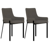 NNEVL Dining Chairs 2 pcs Taupe Fabric