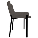 NNEVL Dining Chairs 2 pcs Taupe Fabric