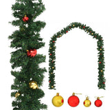 NNEVL Christmas Garland Decorated with Baubles 10 m