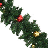 NNEVL Christmas Garland Decorated with Baubles 10 m