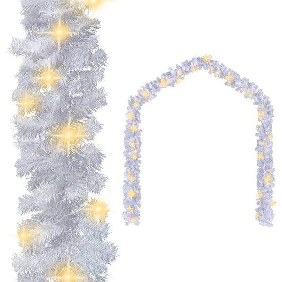 NNEVL Christmas Garland with LED Lights 5 m White