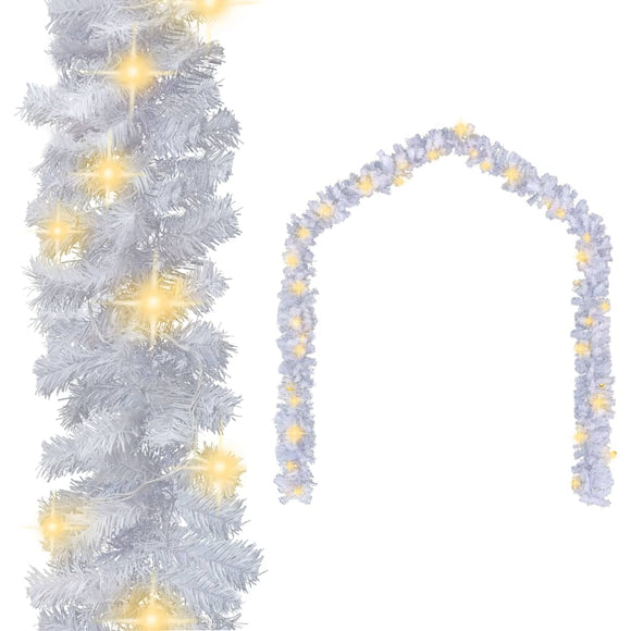NNEVL Christmas Garland with LED Lights 10 m White