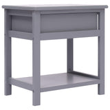 NNEVL Nightstands 2 pcs Grey 40x29x42 cm Paulownia Wood