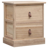 NNEVL Nightstand 38x28x45 cm Paulownia Wood