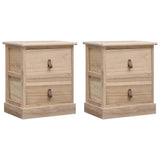 NNEVL Nightstands 2 pcs 38x28x45 cm Paulownia Wood