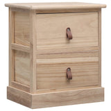 NNEVL Nightstands 2 pcs 38x28x45 cm Paulownia Wood