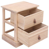 NNEVL Nightstands 2 pcs 38x28x45 cm Paulownia Wood