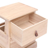 NNEVL Nightstands 2 pcs 38x28x45 cm Paulownia Wood