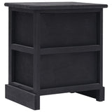 NNEVL Nightstands 2 pcs Black 38x28x45 cm Paulownia Wood