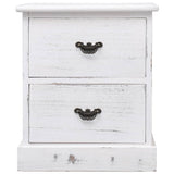 NNEVL Bedside Cabinets 2 pcs White 38x28x45 cm Paulownia Wood