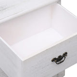 NNEVL Bedside Cabinets 2 pcs White 38x28x45 cm Paulownia Wood