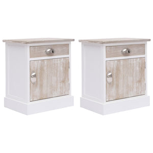 NNEVL Bedside Cabinets 2 pcs 38x28x45 cm Paulownia Wood