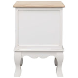 NNEVL Bedside Cabinet 35x30x50 cm Paulownia Wood