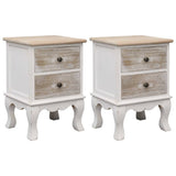 NNEVL Bedside Cabinets 2 pcs 35x30x50 cm Paulownia Wood