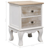 NNEVL Bedside Cabinets 2 pcs 35x30x50 cm Paulownia Wood