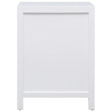 NNEVL Bedside Cabinet White 38x28x52 cm Paulownia Wood
