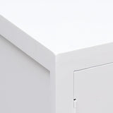 NNEVL Bedside Cabinet White 38x28x52 cm Paulownia Wood
