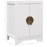 NNEVL Bedside Cabinet White 38x28x52 cm Paulownia Wood