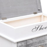 NNEVL Shoe Cabinet Grey 50x28x98 cm Paulownia Wood