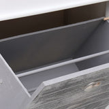 NNEVL Shoe Cabinet Grey 50x28x98 cm Paulownia Wood