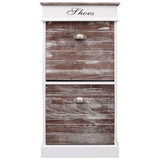 NNEVL Shoe Cabinet Brown 50x28x98 cm Paulownia Wood