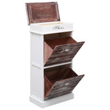 NNEVL Shoe Cabinet Brown 50x28x98 cm Paulownia Wood